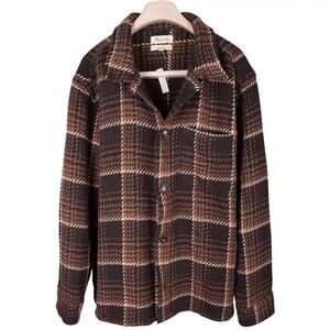 Madewell Men's Twill Boxy Shirt Jacket Broken Plaid